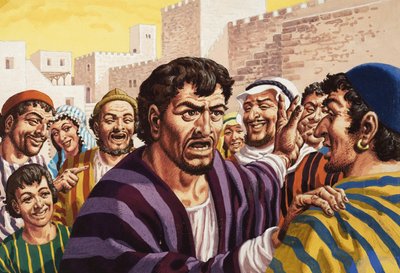 Biblische Szene von Pat (1907-95) Nicolle