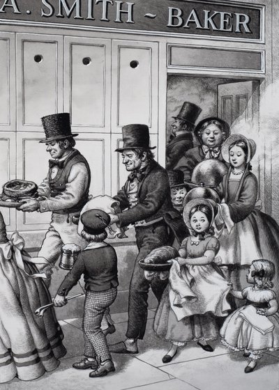 Kochen beim örtlichen Bäcker von Pat (1907-95) Nicolle