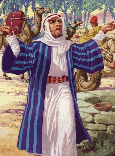 Eliezer bittet Gott um Führung bei der Wahl einer Frau für Isaak von Pat (1907-95) Nicolle