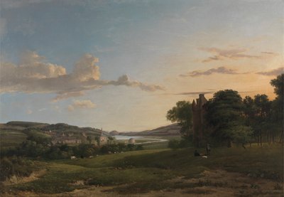 Utsikt over Cessford og landsbyen Caverton, Roxboroughshire i det fjerne av Patrick Nasmyth