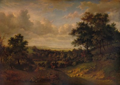 En utsikt over Themsen: Greenwich i det fjerne, 1820 av Patrick Nasmyth