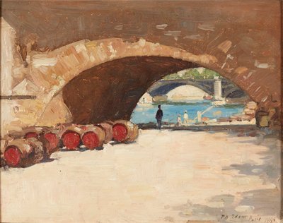 Paris (olje om bord) av Patrick William Adam