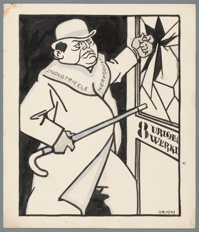 Arbeidsgivere og den åtte timer lange arbeidsdagen av Patricq Kroon (signed by artist)