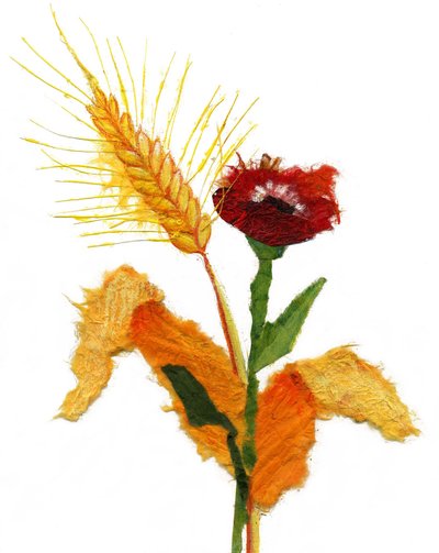 Natur, 2021 (akryl på papir) av Patrizia La Porta