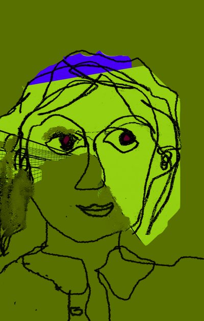 Pensieri, 2019 (digital, akryl) av Patrizia La Porta