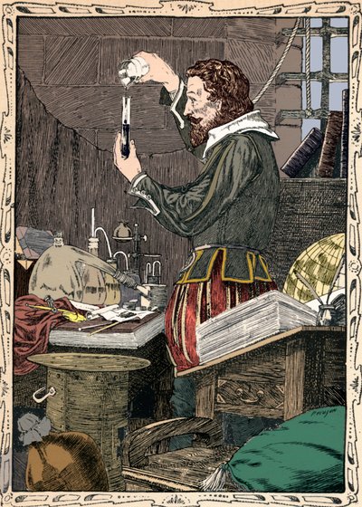 Guy Fawkes forbereder The Slow Match, 1902 av Patten Wilson