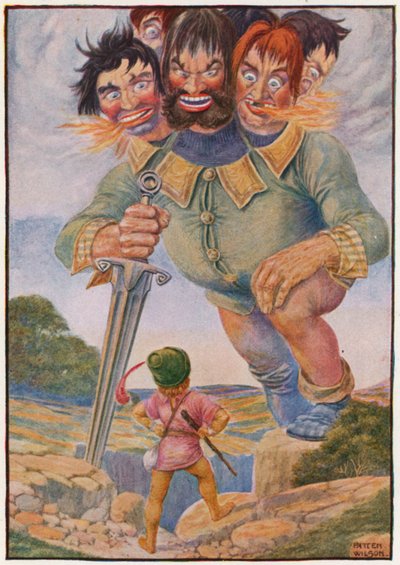 "Jeg skal kjempe mot deg," sa Billy (farge litho) av Patten Wilson