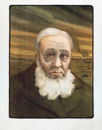 Paul Kruger-portrett (1825-1904) (gravering) av Paul (after) Berthon
