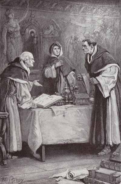Illustrasjon for The Cloister and The Hearth av Charles Reade (litho) av Paul (after) Hardy