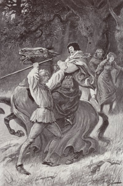 Illustrasjon for The Cloister and The Hearth av Charles Reade (litho) av Paul (after) Hardy