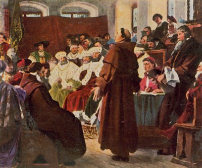 Luther på riksdagen i Worms av Paul (after) Thumann
