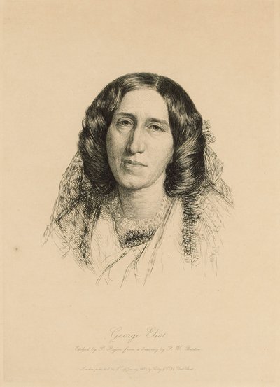 Portrett av George Eliot 1819-1880, 1882. av Paul Adolphe Rajon