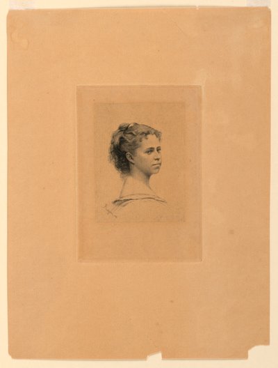 Portrett av frøken Delaporte av Paul Adolphe Rajon