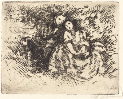 Amorous Conversation Conversation amoreuse, 1913. av Paul Albert Besnard