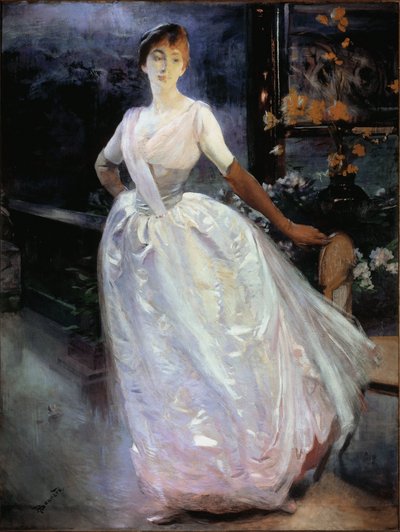 Portrett av Madame Roger Jourdain - Olje på lerret av Paul Albert Besnard