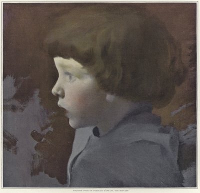 Skisse for et portrett av et barn av Paul Albert Besnard