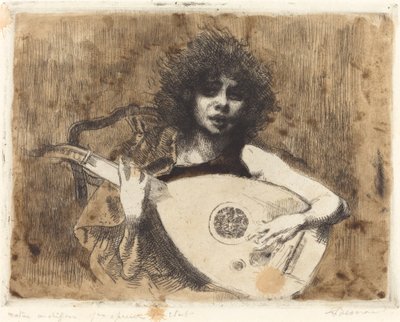 Lutespilleren, 1922. av Paul Albert Besnard