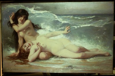 Fange bølger (olje på lerret) av Paul Albert Laurens