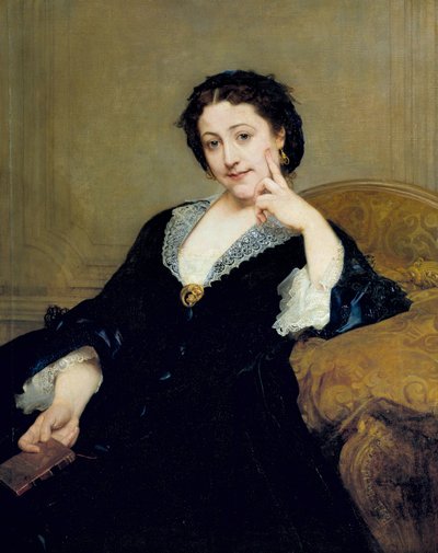 Portrett av Madeleine Brohan (1833-1900) fra Comedie Francaise-maleriet av Paul Baudry (1828-1885) 1860 Søn. 1,06 x 0,84 m Paris, musee d