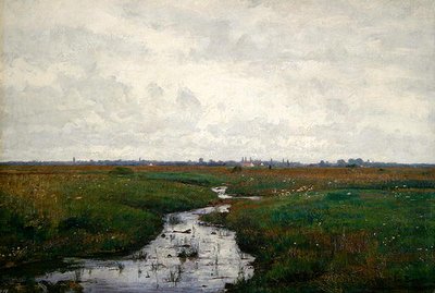 En bekk på heden nær Dachau av Paul Baum