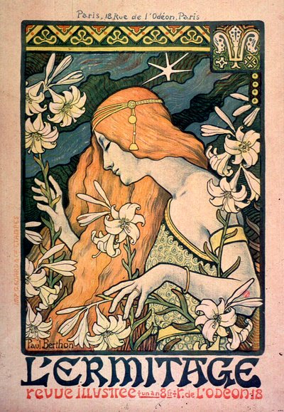 The Hermitage, illustrert magasin, plakat, 1897. av Paul Berthon
