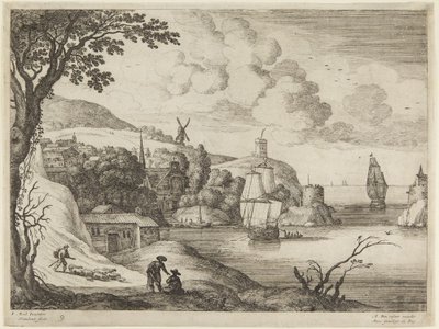 Havnescene av Paul Bril