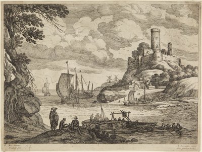 Havnescene av Paul Bril