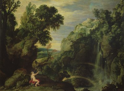 Hebe and the Eagle of Jupiter, 1610 av Paul Bril
