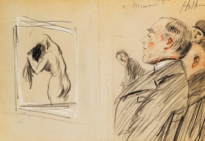 Monsieur Fiquet beundrer en pastell av Degas av Paul Cesar Helleu