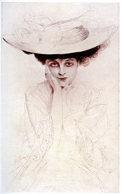 Portrett av grevinnen av Noailles av Paul Cesar Helleu