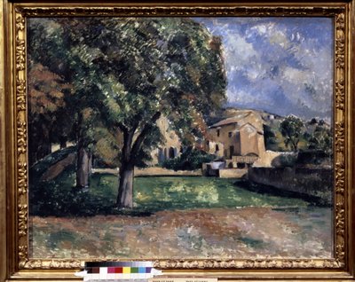 Trær i en park. Jas de Bouffan. Maleri av Paul Cezanne (1839-1906) av Paul Cézanne
