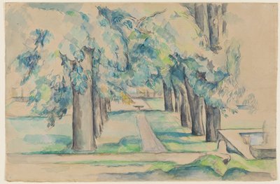 Avenue of Chestnut Trees ved Jas de Bouffan, ca. 1878-90 (akvarell) av Paul Cézanne
