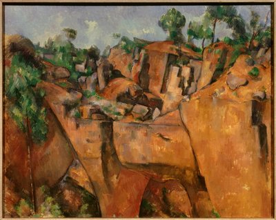 Bibemus-brudd Bærere av steiner av Bibemus mellom Aix en Provence og Montagne Sainte Victoire. Maleri av Paul Cezanne (1839-1906) 1895 Essen. Folkwang Museum - Bibemus Quarry. Steinbrudd av Bibemus mellom Aix en Provence og Sainte Victoire av Paul Cézanne
