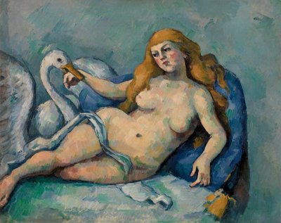 Leda and the Swan, ca. 1880 (olje på lerret) av Paul Cézanne