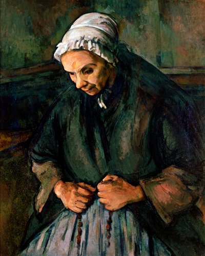 Old Woman at the Rosary Painting by Paul Cezanne (1839-1906) 1896 Sun. 65x85 cm London, National Gallery av Paul Cézanne