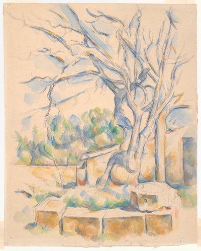Pistasjtreet på Château Noir av Paul Cézanne