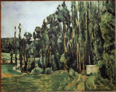 Popler - olje på lerret av Paul Cézanne
