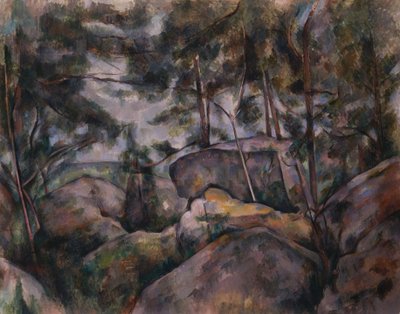 Steiner i skogen av Paul Cézanne