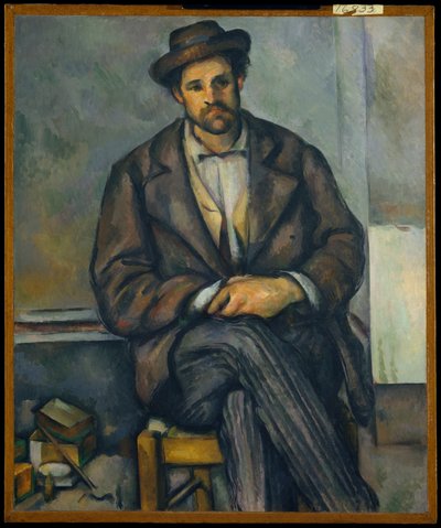 Sittende bonde av Paul Cézanne