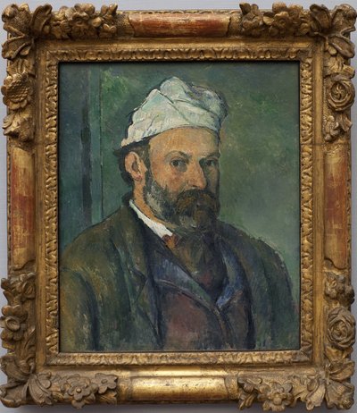 Selvportrett. Maleri av Paul Cezanne (1839-1906), olje på lerret rundt 1880. Fransk kunst av Paul Cézanne