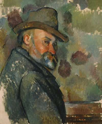 Selvportrett med myk hatt av Paul Cézanne