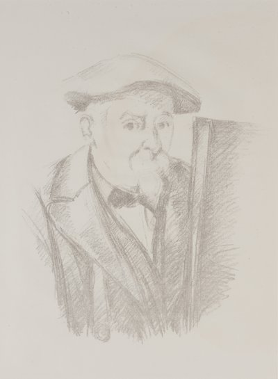 Selvportrett før et staffeli av Paul Cézanne