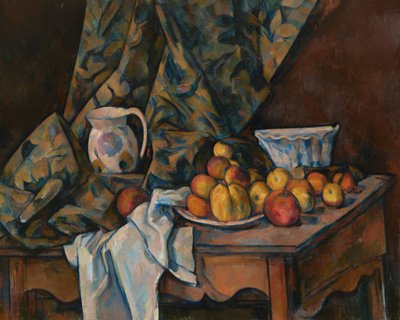 Stilleben med epler og ferskener av Paul Cézanne