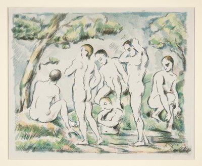De badende (liten versjon) av Paul Cézanne
