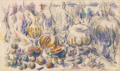 Vannkanne og suppeterrin av Paul Cézanne