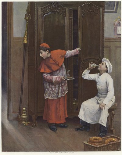 To unge gutter iført kostymer farge litho av Paul Charles Chocarne Moreau
