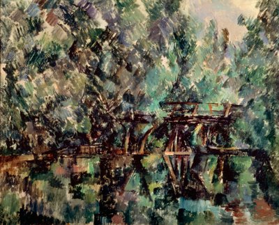 En bro over en dam, c1898. av Paul Cézanne