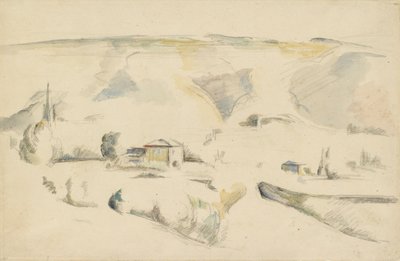 En utsikt over en dal, sent på 1800-tallet av Paul Cézanne