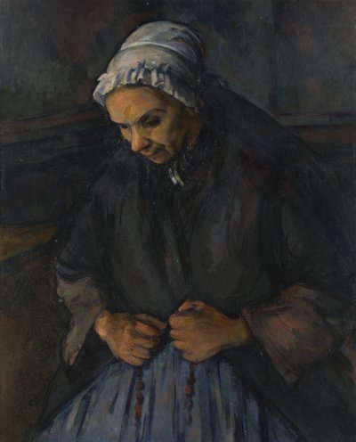 En gammel kvinne med en rosenkrans, ca. 1895 av Paul Cézanne