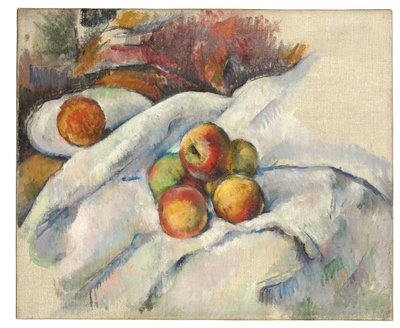 Epler på et klede, ca. 1885 av Paul Cézanne